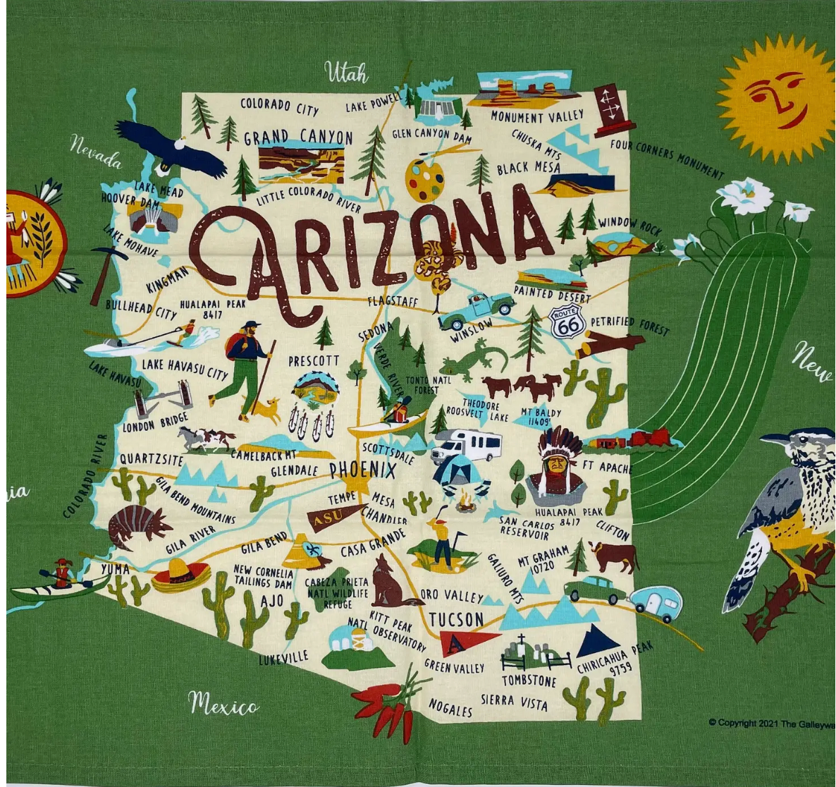 AZ tea towel