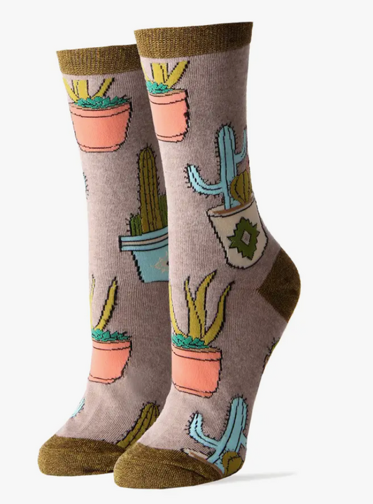 "Cactus Hugs" Women's Novelty Socks