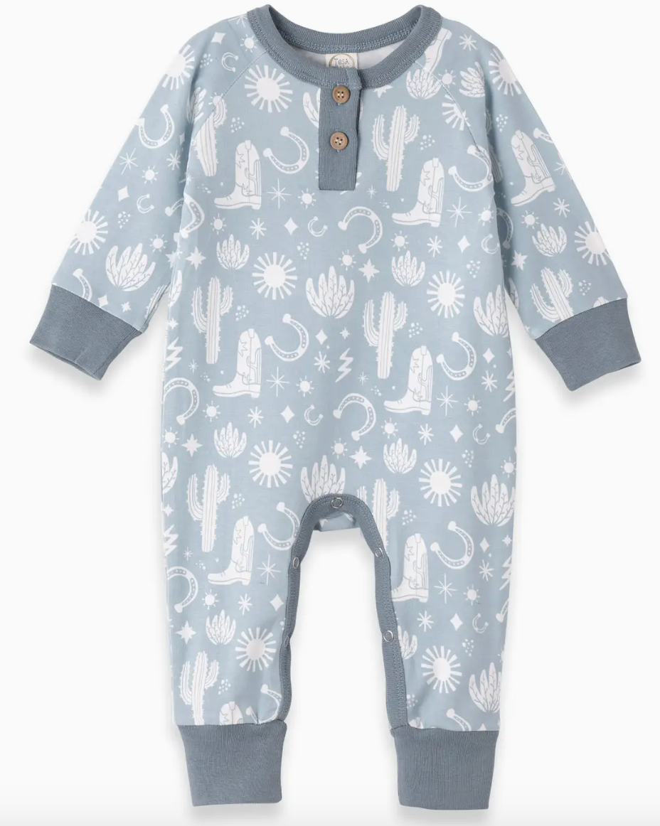 Cactus bamboo baby boy romper