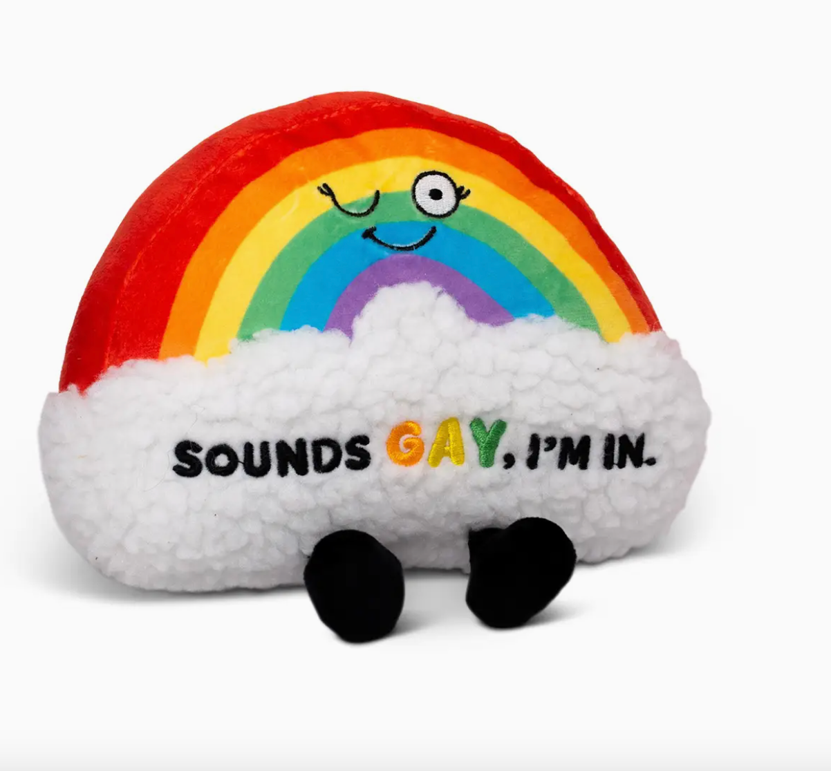 "Sounds Gay I'm in" Rainbow Plush Cute Gift Funny Toy Animal