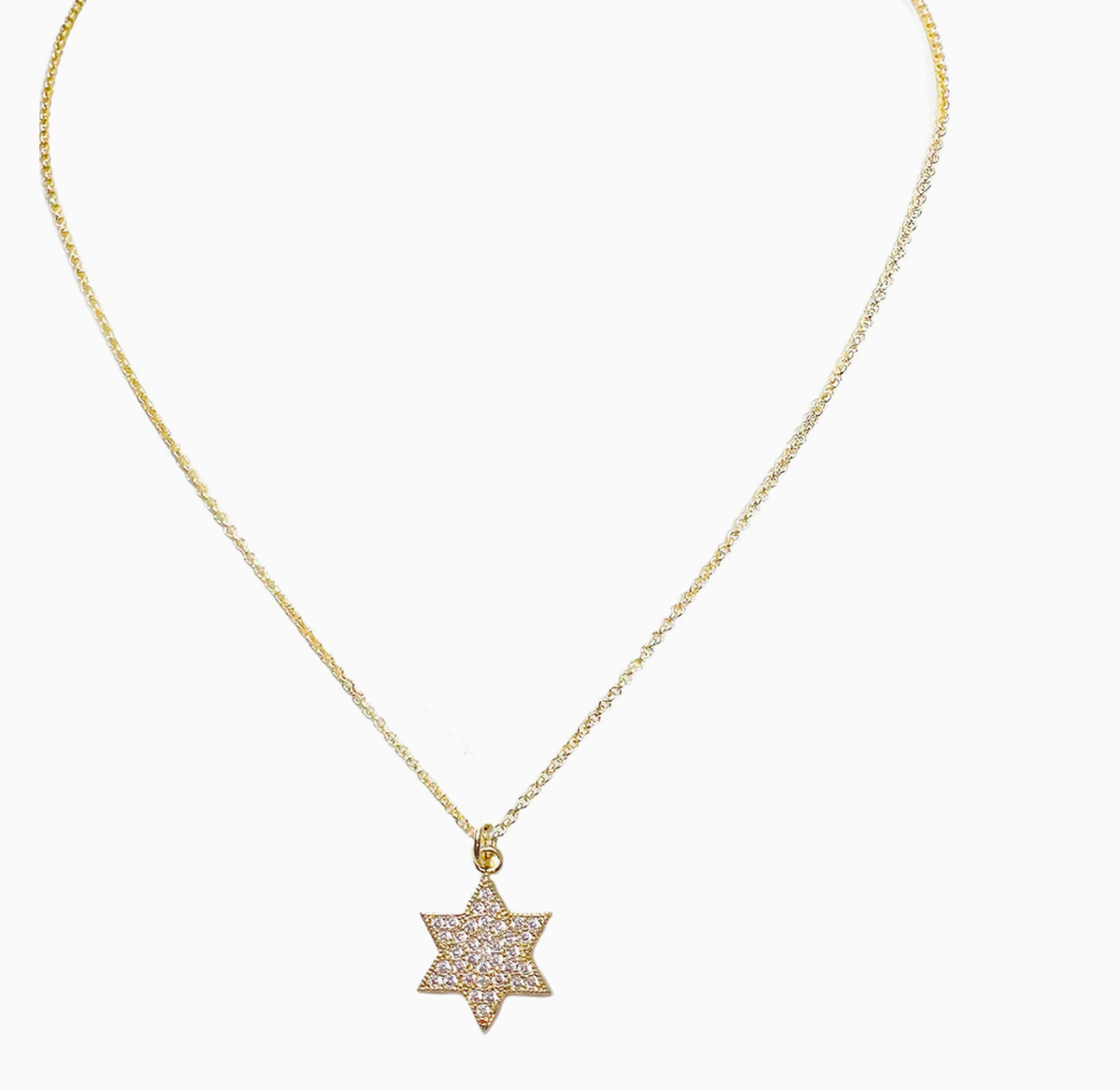 Jewish star necklace - gold