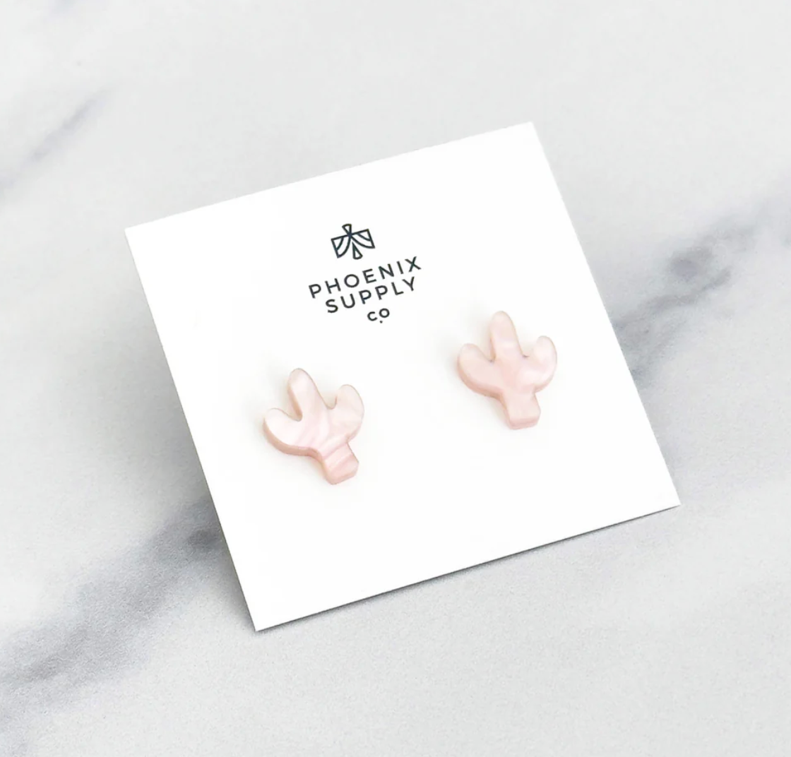 Cute locally made cactus earrings