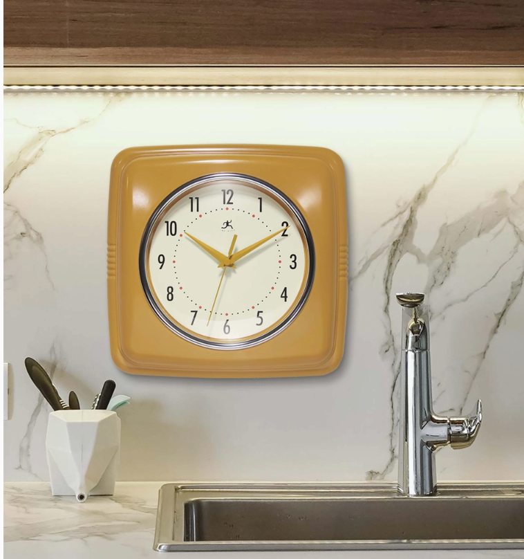 Fun Retro Inspired Clocks - various colors