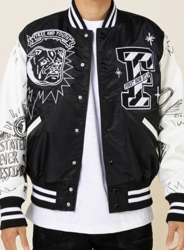 First Row Men's Bulldog Satin Jacket