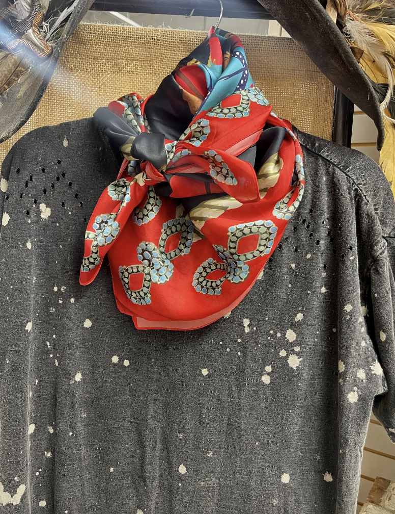 Wild Red Feather Scarf