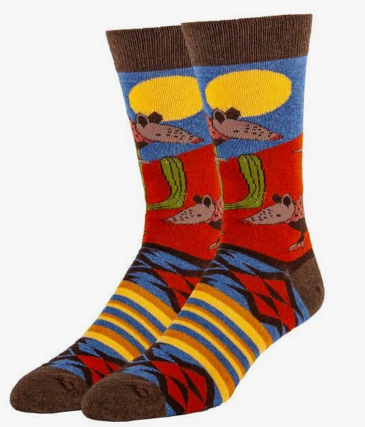 "Armadillo Rodeo" Men's Novelty Socks