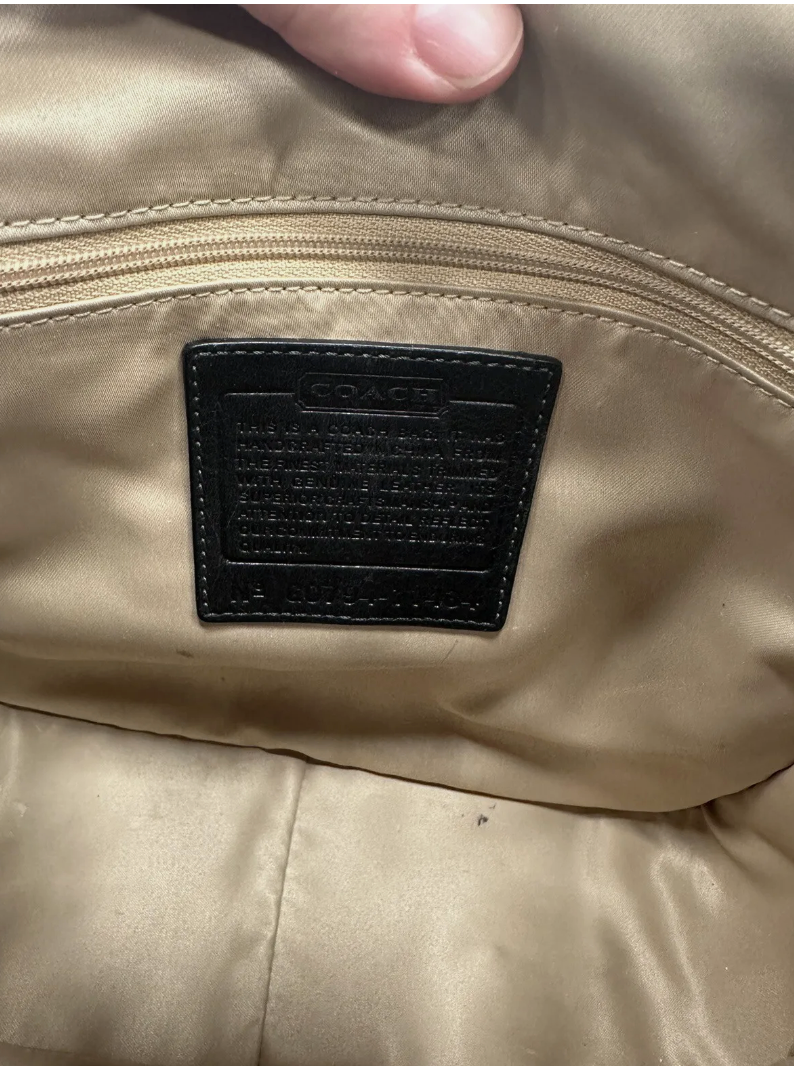 Previously loved - Coach Bleeker Signature Canvas Leather Flap Shoulder Bag