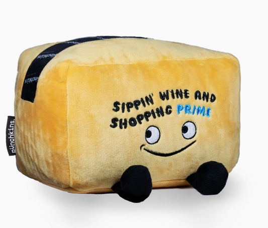 Sippin' Wine & Shopping Prime Plushie