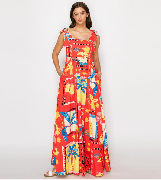 Tropical Maxi Dress