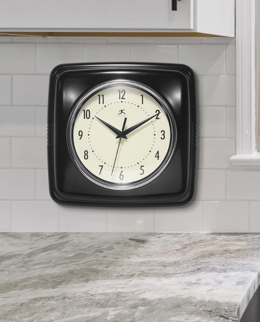 Fun Retro Inspired Clocks - various colors
