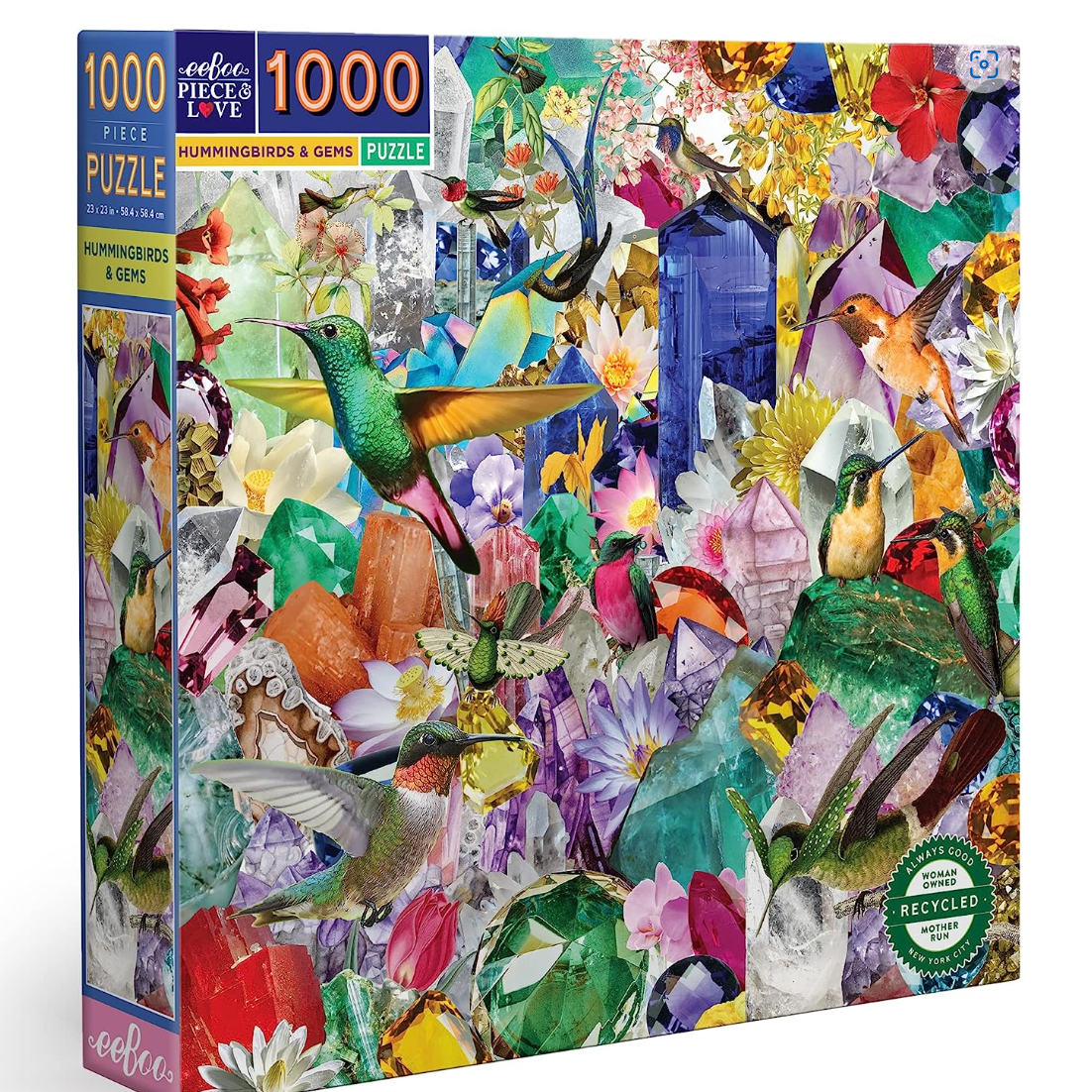 Hummingbird & Gems 1000 Piece Puzzle
